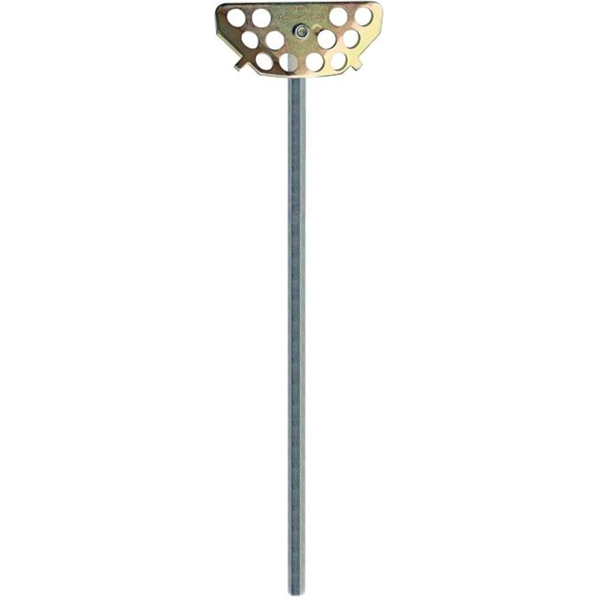 Paint Mixer, 6 in 1 tool design, Use with power drill, Metal 12 in long hex shaft, adjustable head that will mix, open can, lip cleaner, stirrer, spatula, roller cleaner. Mr. LongArm brand #1520